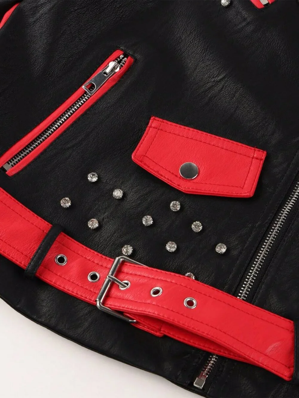 N/A red faux